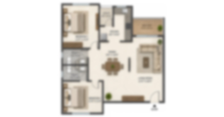 Hiranandani Thane 2 Bhk Layout Plan